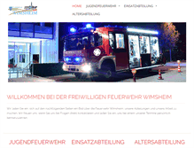 Tablet Screenshot of feuerwehr-wimsheim.de